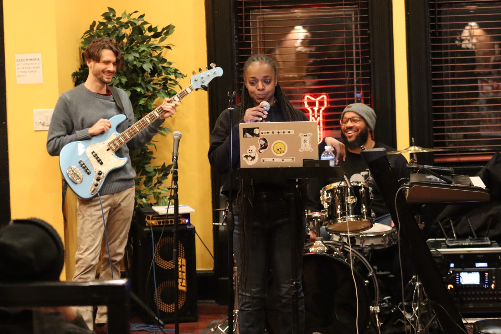 Poets and singers on the Vibe Check stage